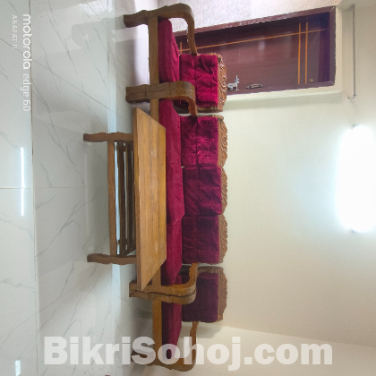 সেগুন কাঠের সোফা সেট